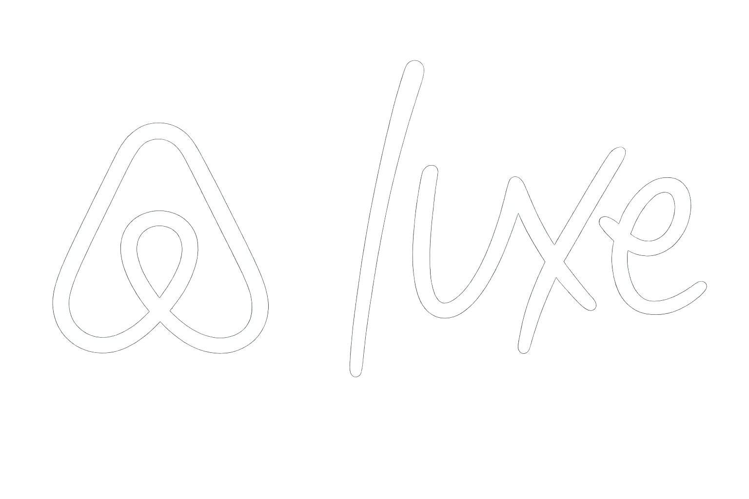 Airbnb Luxe logo in white