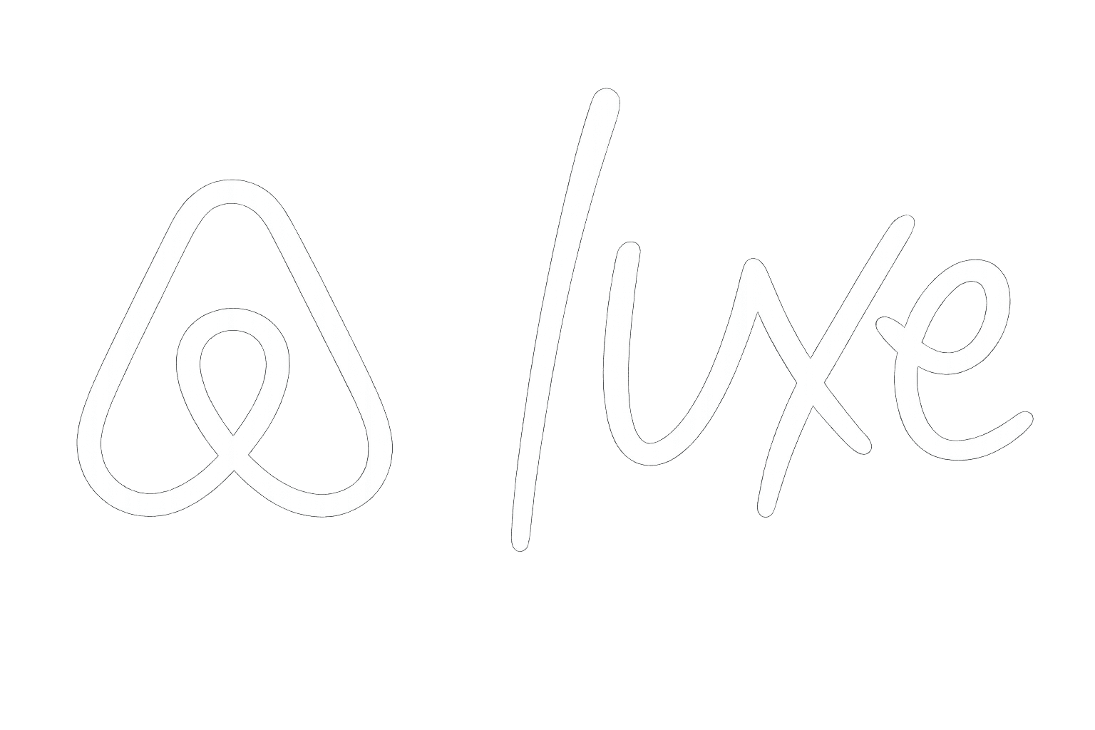 Airbnb Luxe logo in white